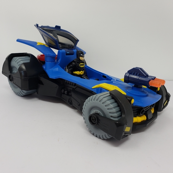 Imaginext Fisher Price DC Super Friends Legends of Batman Deluxe Batmobile Blue - Picture 8 of 16